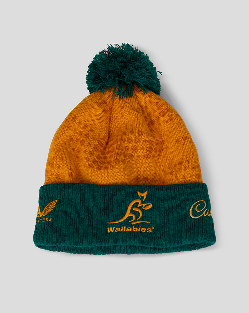 Wallabies Bobble Hat - Green / Gold